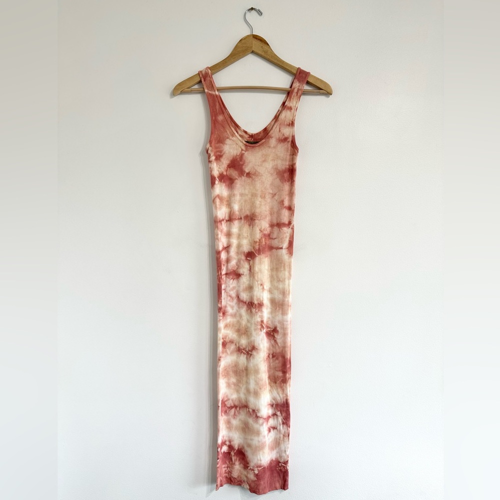 ENZA COSTA Silk Rib Tank Midi Dress in Adobe Ionic fitted tie dye - Picture 2 of 9